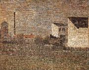 Georges Seurat Suburb painting